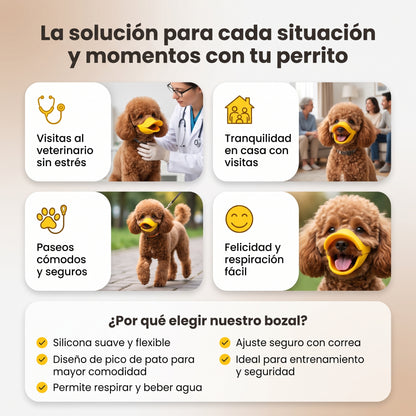 Bozal de Silicona para perros(Anti-Ladridos)