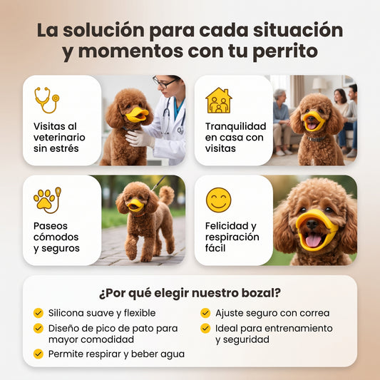 Bozal de Silicona para perros(Anti-Ladridos)